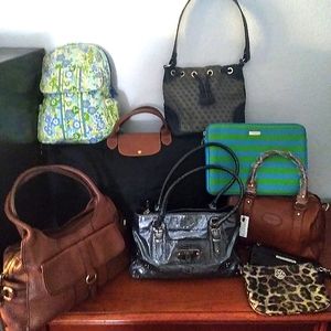 Huge Designer Lot Bundle of Purses Handbags & Accessories